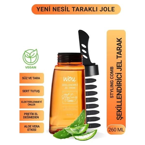Wou World Of Unique Saç Şekillendirici 260 Ml Jel Tarak - Görsel 9