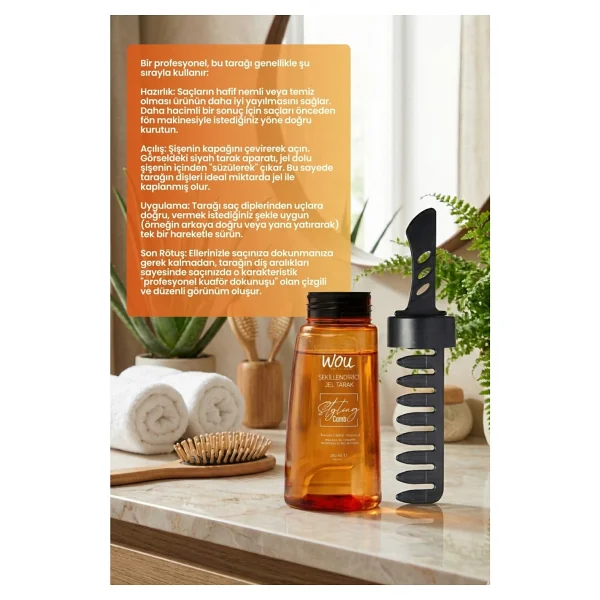 Wou World Of Unique Saç Şekillendirici 260 Ml Jel Tarak - Görsel 3