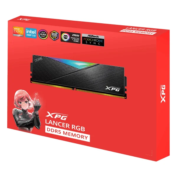 Xpg Lancer RGB 96 GB (2x48) 6400 MHz Cl32 Ax5u6400c3248g-Dclarbk DDR5 RAM - Görsel 5