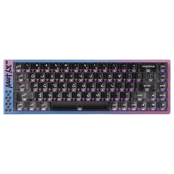 Iqunix Iqunıx Meet68 Ultra Starry Pink %65 Omega Manyetik Switch 8K Hz Hall Effect Hotswap RGB Ingilizce Mekanik Gaming Klavye - Pembe - Görsel 2