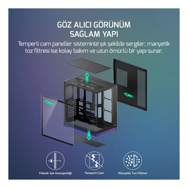 Gamepower Warcry Selsei Argb Fanlı 650 W Atx Oyuncu Kasası - Görsel 5