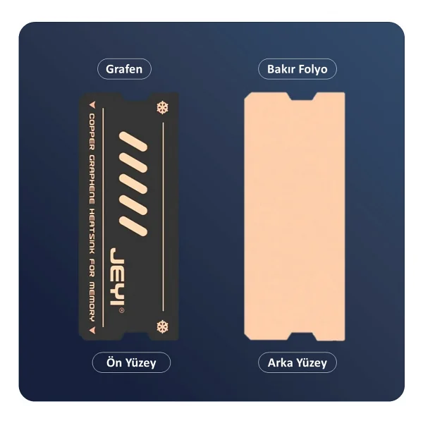 Jeyı Nb-Cg Bakır-Grafen Dizüstü Laptop RAM Soğutucu DDR3 / DDR4 / DDR5 Sodımm RAM Heatsink - Görsel 3