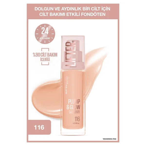 Maybelline New York Lifter Plump & Glow Spf 15 116 30 Ml Krem Fondöten - Görsel 6