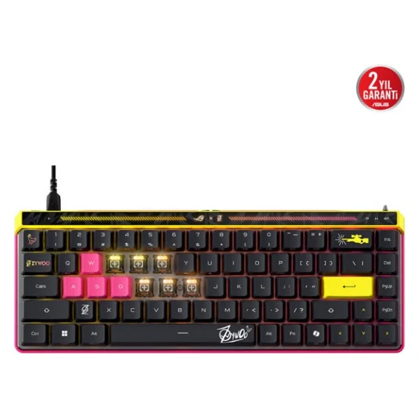 Asus Rog Falchion Ace Hfx Zywoo Edition RGB %65 Tkl Hfx Magnetic Switch Kablolu Mekanik Oyuncu Klavyesi - Görsel 8