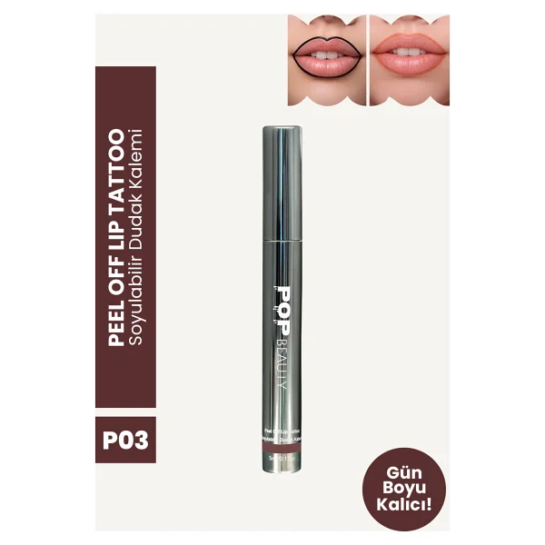 Pop Beauty Peel Off Lip Tattoo Soyulabilir Dudak Kalemi - Görsel 10