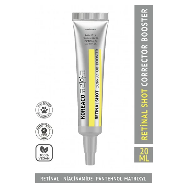 Koreaco Retinal % 0.1 Shot Corrector Booster 20 Ml Anti-Aging Krem - Görsel 5