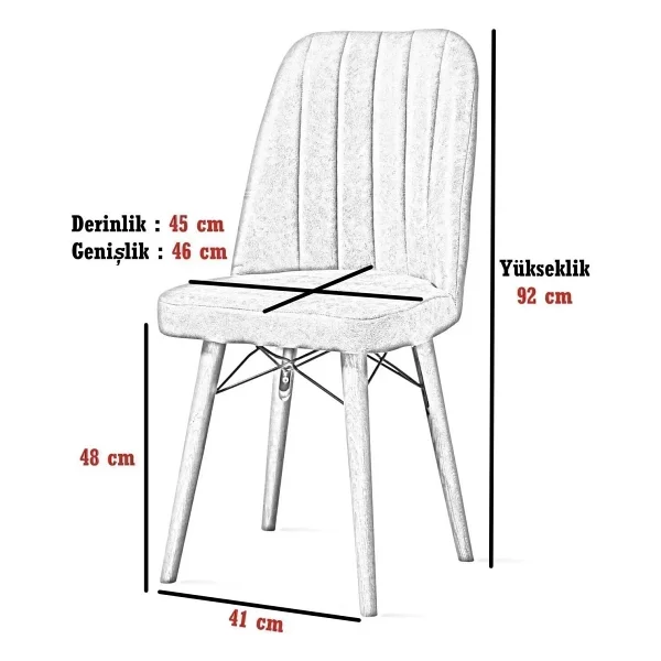 Kaktüs Avm 6 Kişilik Açılır Masa Sandalye Takımı - Görsel 7