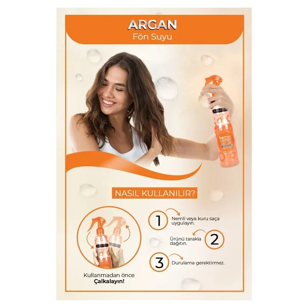 Morfose Argan İki Fazlı Kondisyoner 400 Ml 2 Adet Fön Suyu - Görsel 5