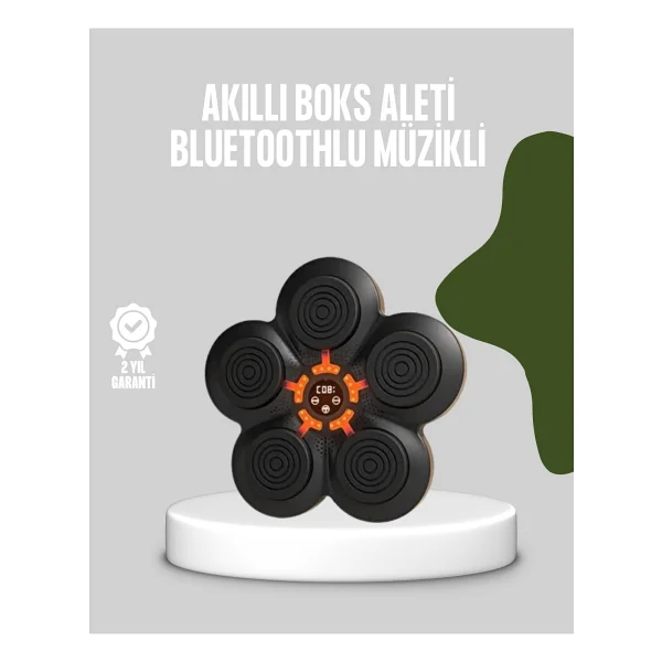 Akıllı Müzikli Boks Makinesi Bluetooth Bağlantılı Işıklı Hedefli Fitness Aleti - 1 - 2 Yaş - 001-Renkli - Görsel 7