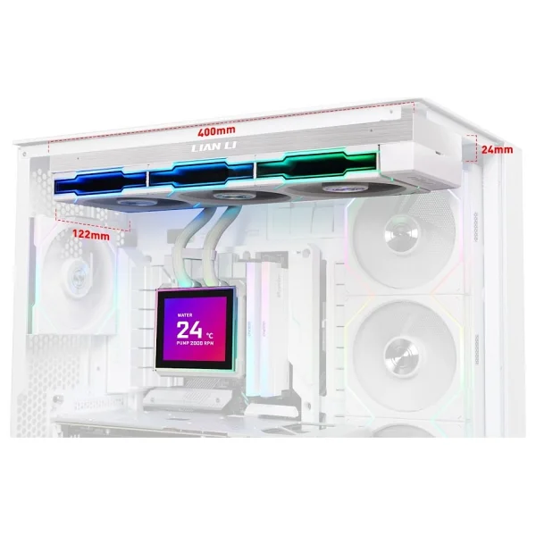 Lian Li Hydroshift Iı Lcd-S 360tl G89.Ghs2lcds36tw.00 Beyaz İşlemci Sıvı Soğutucu - Görsel 6