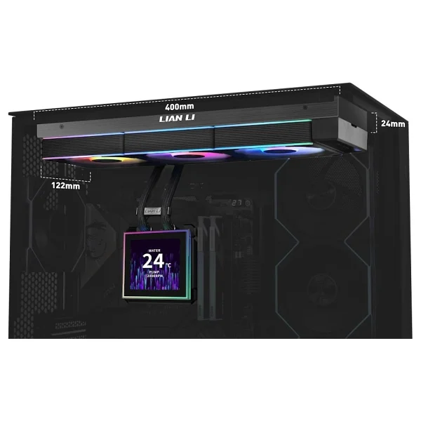 Lian Li HydroShift II LCD-S 360CL G89.GHS2LCDS36CB.00 Siyah İşlemci Sıvı Soğutucu - Görsel 6