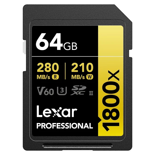 Lexar Gold Series 1800x Lsd1800064g Class 10 Uhs-Iı U3 V60 64 GB Hafıza Kartı - Görsel 2