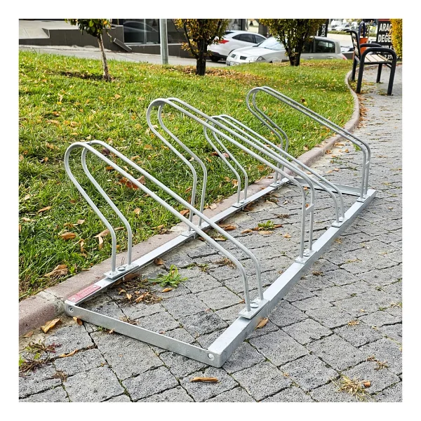 İleri Trafik Bisiklet Park Yeri Dörtlü Galvaniz Eko, Park Demiri 140 X 40 Cm - Görsel 2