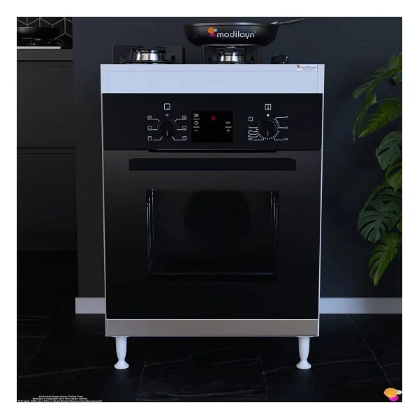 Modilayn Elit 60 Cm Gömme Ocak Uyumlu Ankastre Fırın Modülü - Ocak Altı Fırın Dolabı (60X85x56 Cm) - Görsel 9