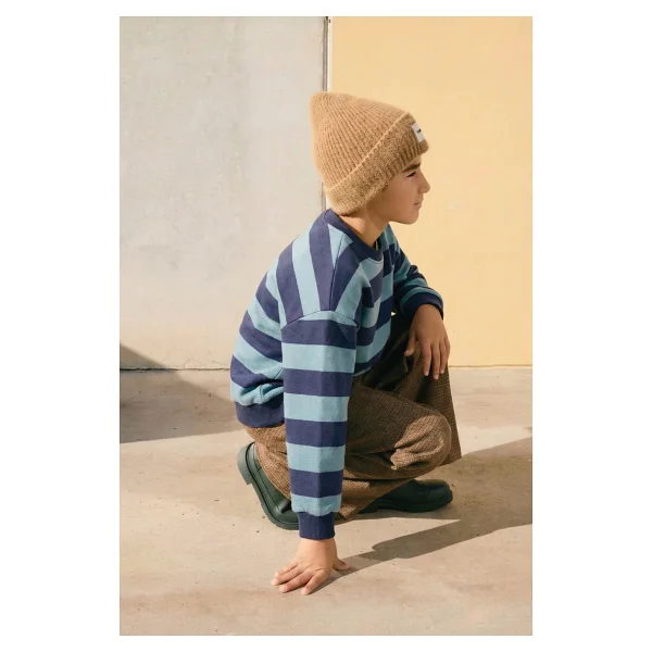 Civil Baby Çizgi Emp. Çiçek Nakışlı 6-18 Ay Sweatshirt - Bej 6-9 Ay - Görsel 2