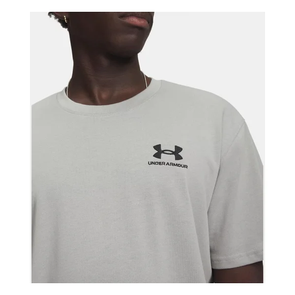 Under Armour Heavyweight 1373997-069 Gri Kısa Kollu Bisiklet Yaka Erkek Tişört - Görsel 3