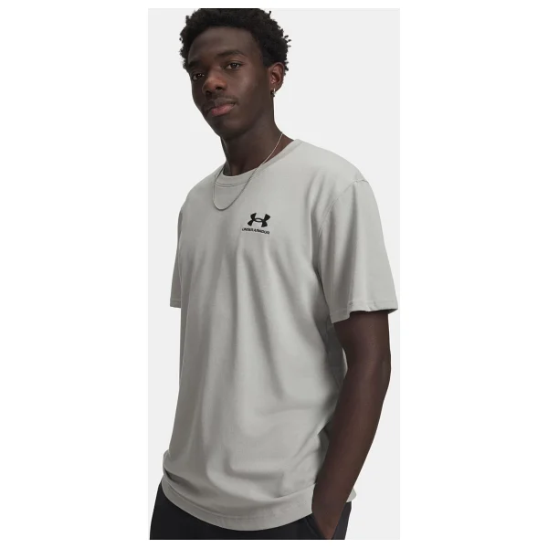 Under Armour Heavyweight 1373997-069 Gri Kısa Kollu Bisiklet Yaka Erkek Tişört - Görsel 6