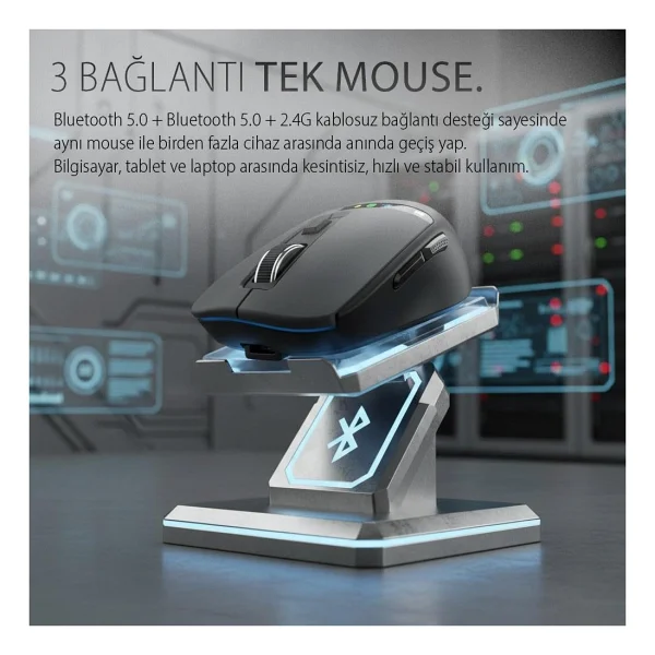 Inca Iwm-512rs Şarjlı Sessiz Optik Kablosuz Mouse - Görsel 2
