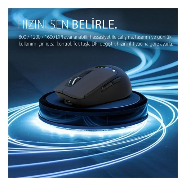 Inca Iwm-512rs Şarjlı Sessiz Optik Kablosuz Mouse - Görsel 5