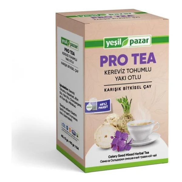 Yeşil Pazar Kereviz Tohumlu Yakı Otlu Pro Çay 45'li - Görsel 2