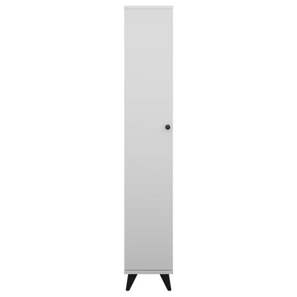 Dienni Simple Çok Amaçlı Dolap 4 Raflı Tek Kapaklı 30x30x176 Beyaz - Görsel 2