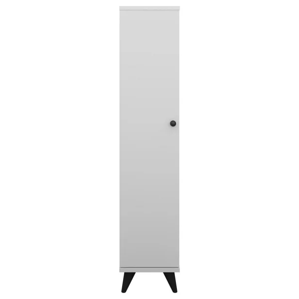 Dienni Simple Çok Amaçlı Dolap 4 Raflı Tek Kapaklı 30x30x144 Beyaz - Görsel 2