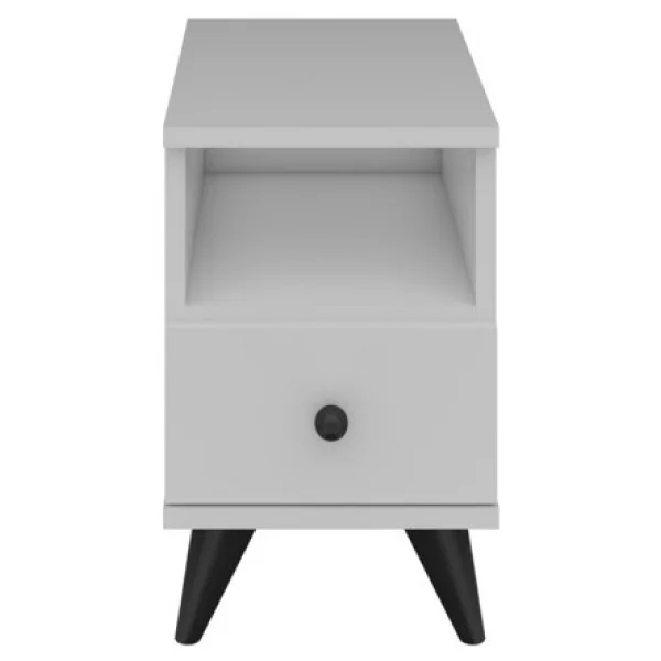 Dienni Simple Komodin Tek Raflı Tek Çekmeceli 30x44x48 Beyaz - Görsel 2