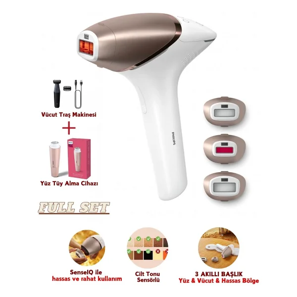 Philips Lumea Prestige Ipl Lazer Epilasyon Cihazı 450.000 Atım 3 Farklı Başlık Hem Kablolu Hem Kablosuz Kullanım, Uzun Ömürlü Kullanım, Smartskin Teknolojisi - Görsel 10