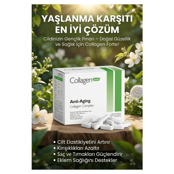 Collagen Forte Anti-Aging Collagen Complex 1500 Mg 90 Tablet - Görsel 2