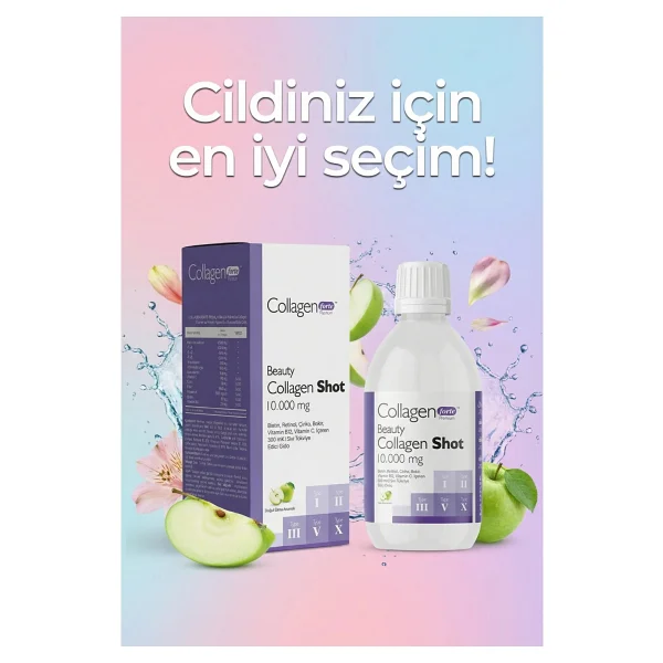 Collagen Forte Platinum Collagen Shot 500ml, 5 Tip Sıvı Kolajen, Biotin, Vitamin B12, C Vitamini, Bakır, Retinol & Çinko - Görsel 3