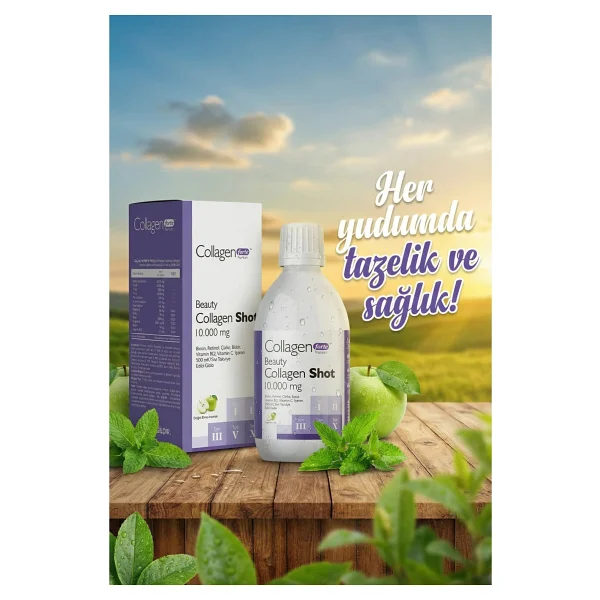 Collagen Forte Platinum Collagen Shot 500ml, 5 Tip Sıvı Kolajen, Biotin, Vitamin B12, C Vitamini, Bakır, Retinol & Çinko - Görsel 4