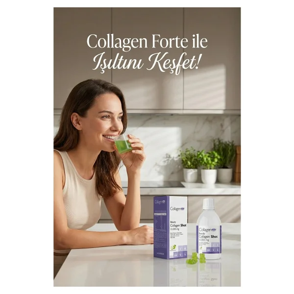 Collagen Forte Platinum Collagen Shot 500ml, 5 Tip Sıvı Kolajen, Biotin, Vitamin B12, C Vitamini, Bakır, Retinol & Çinko - Görsel 6