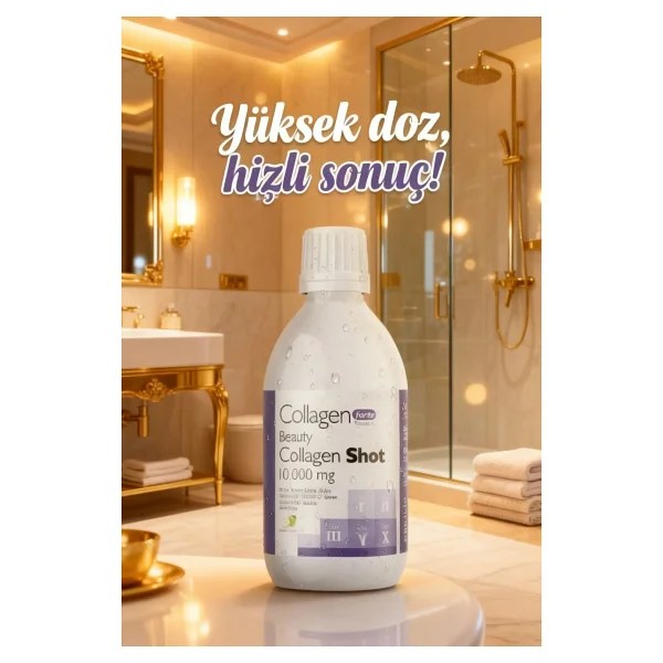 Collagen Forte Platinum Collagen Shot 500ml, 5 Tip Sıvı Kolajen, Biotin, Vitamin B12, C Vitamini, Bakır, Retinol & Çinko - Görsel 7