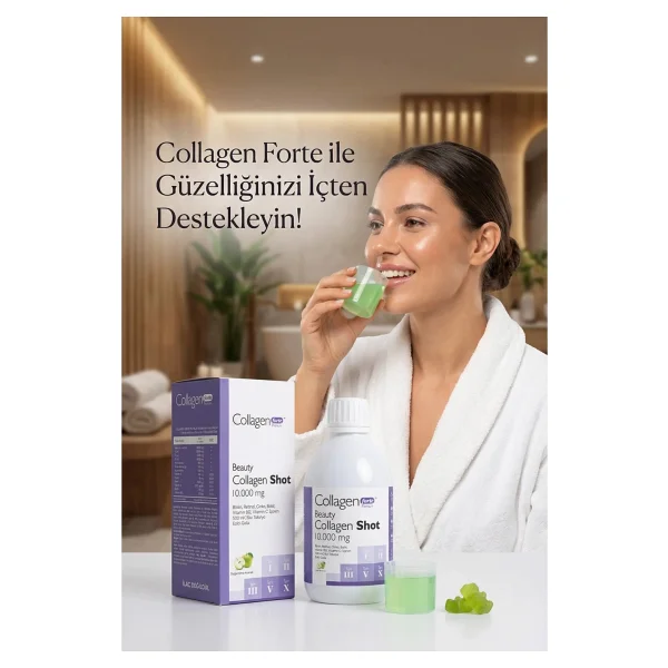 Collagen Forte Platinum Collagen Shot 500ml, 5 Tip Sıvı Kolajen, Biotin, Vitamin B12, C Vitamini, Bakır, Retinol & Çinko - Görsel 8