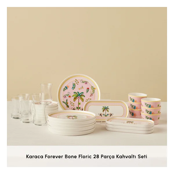 Karaca Stream Bone Floric 28 Parça 6 Kişilik Kahvaltı Takımı - Görsel 4
