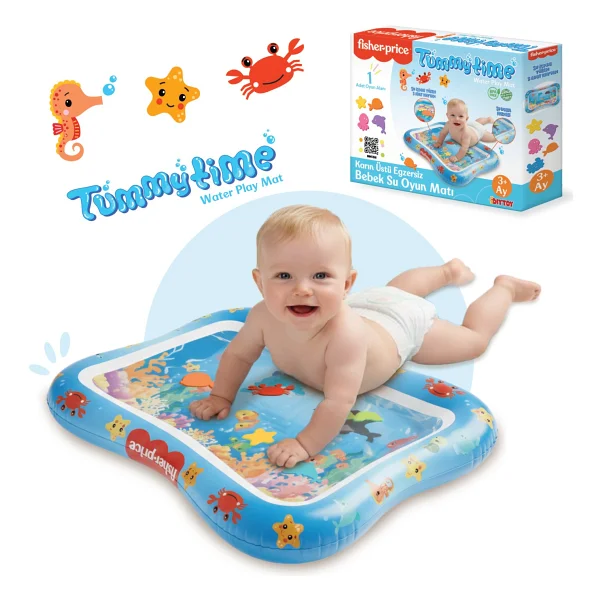 Fisher-Price Fisher Price-Dıytoy Tummy Time Aktiviteli Su Matı - Renkli - 63 X 47 Cm - Görsel 6