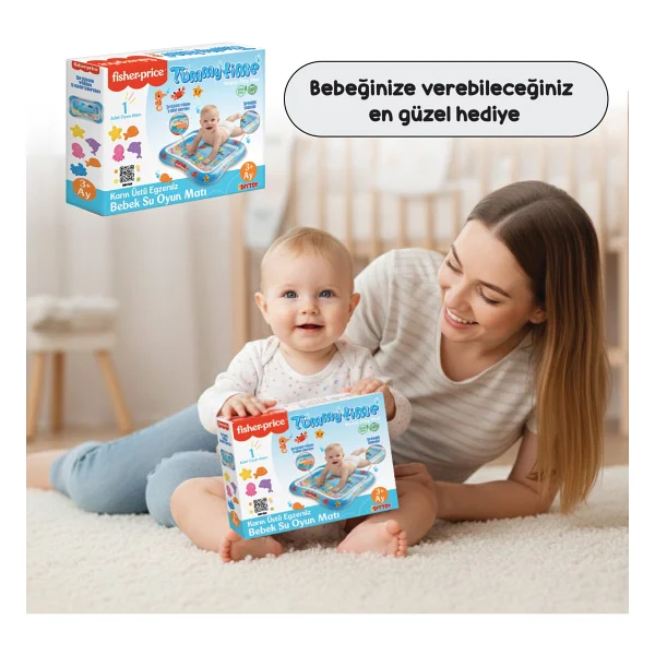 Fisher-Price Fisher Price-Dıytoy Tummy Time Aktiviteli Su Matı - Renkli - 63 X 47 Cm - Görsel 4