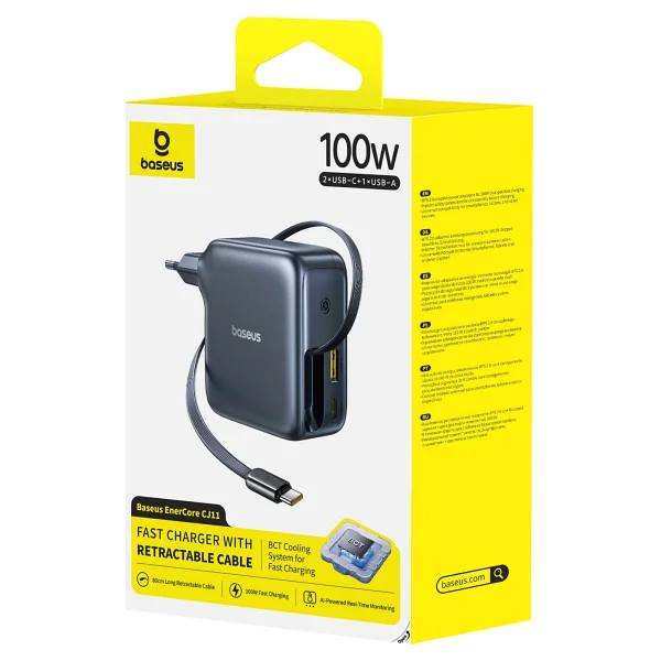 Baseus EnerCore CJ11 100 W Type-C Kablolu Hızlı Şarj Aleti - Görsel 4