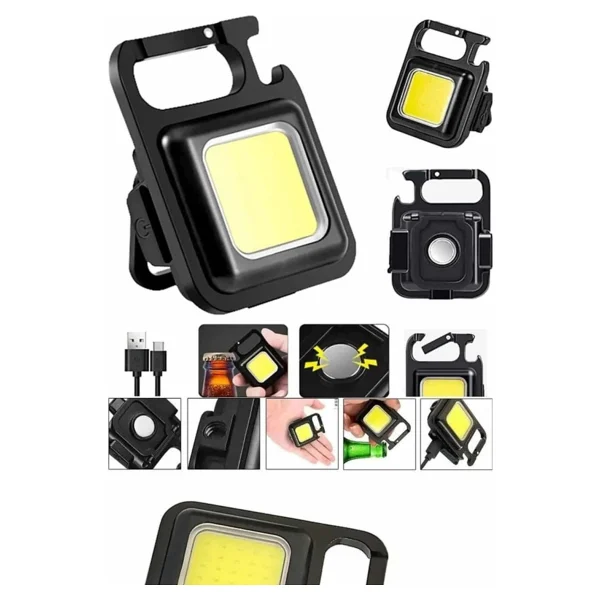 İlkyaz Fashion Işıldak USB Şarjlı Cep El Feneri Taşınabilir Mini LED Işık Çok Fonksiyonlu Ilkyz-Krgrs34 - 1 - Renkli - Görsel 2
