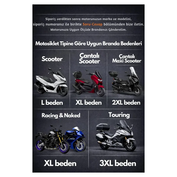 Motobros Motosiklet Brandası Universal Beden Ekstra Kalın Kumaş Su Geçirmez Toz-Güneş Korumalı Motor Brandası - Görsel 4