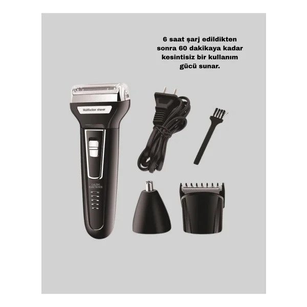 Insua 3 Başlıklı Profesyonel Tıraş Makinesi - Sıfır Kesim, Hassas Başlık, Güçlü Motor - 1 - Görsel 5
