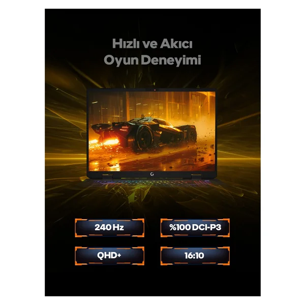 Game Garaj Slayer R9m3d XL-5070 C2 Ryzen 9 9955hx3d 32 GB 1 TB SSD Rtx5070 17" Wqxga Gaming Laptop - Görsel 4