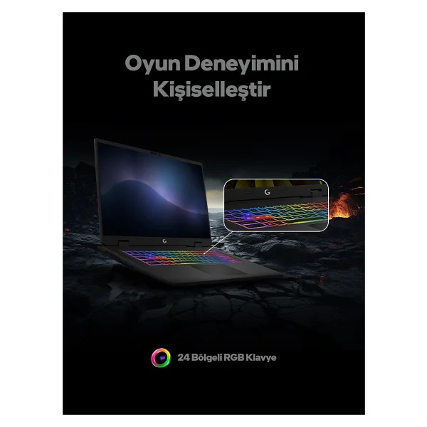 Game Garaj Slayer R9m3d XL-5070 C2 Ryzen 9 9955hx3d 32 GB 1 TB SSD Rtx5070 17" Wqxga Gaming Laptop - Görsel 6