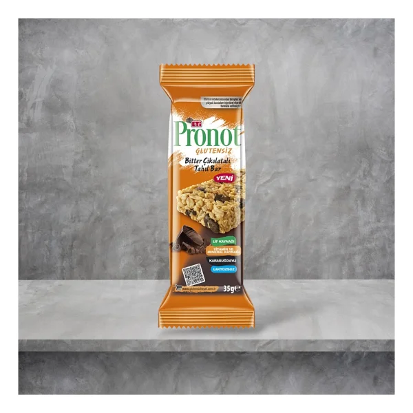Eti Pronot Glutensiz Bitter Çikolatalı Tahıl Bar 35 Gr - Görsel 2