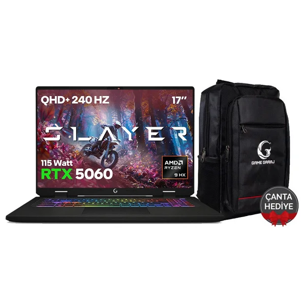 Game Garaj Slayer R9mxl-5060 C7 Ryzen 9 8940hx 16 GB 1 TB SSD Rtx5060 17" Wqxga Gaming Laptop - Görsel 8
