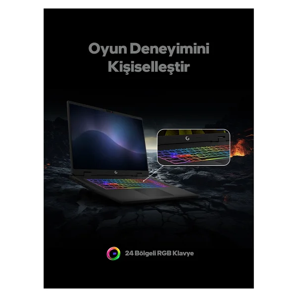 Game Garaj Slayer R9mxl-5060 C7 Ryzen 9 8940hx 16 GB 1 TB SSD Rtx5060 17" Wqxga Gaming Laptop - Görsel 6