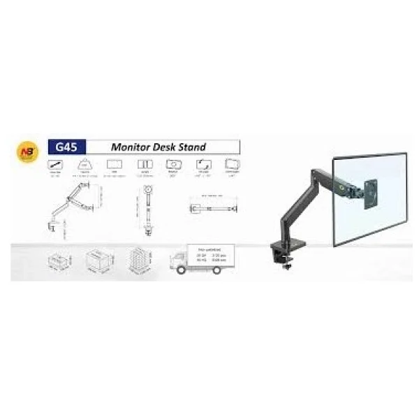 North Bayou G45 27-40 İnç Tek Kollu Monitör Standı - Görsel 4