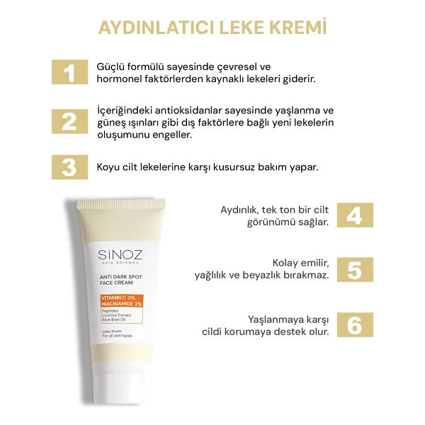 Sinoz Anti-Dark Spot Leke Kremi 40 Ml - Görsel 3