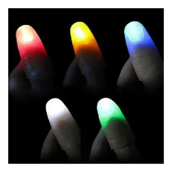 LED Işıklı Renkli Sihirli Parmak Şaka - Görsel 3