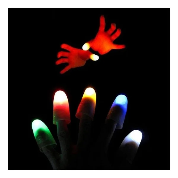 LED Işıklı Renkli Sihirli Parmak Şaka - Görsel 4